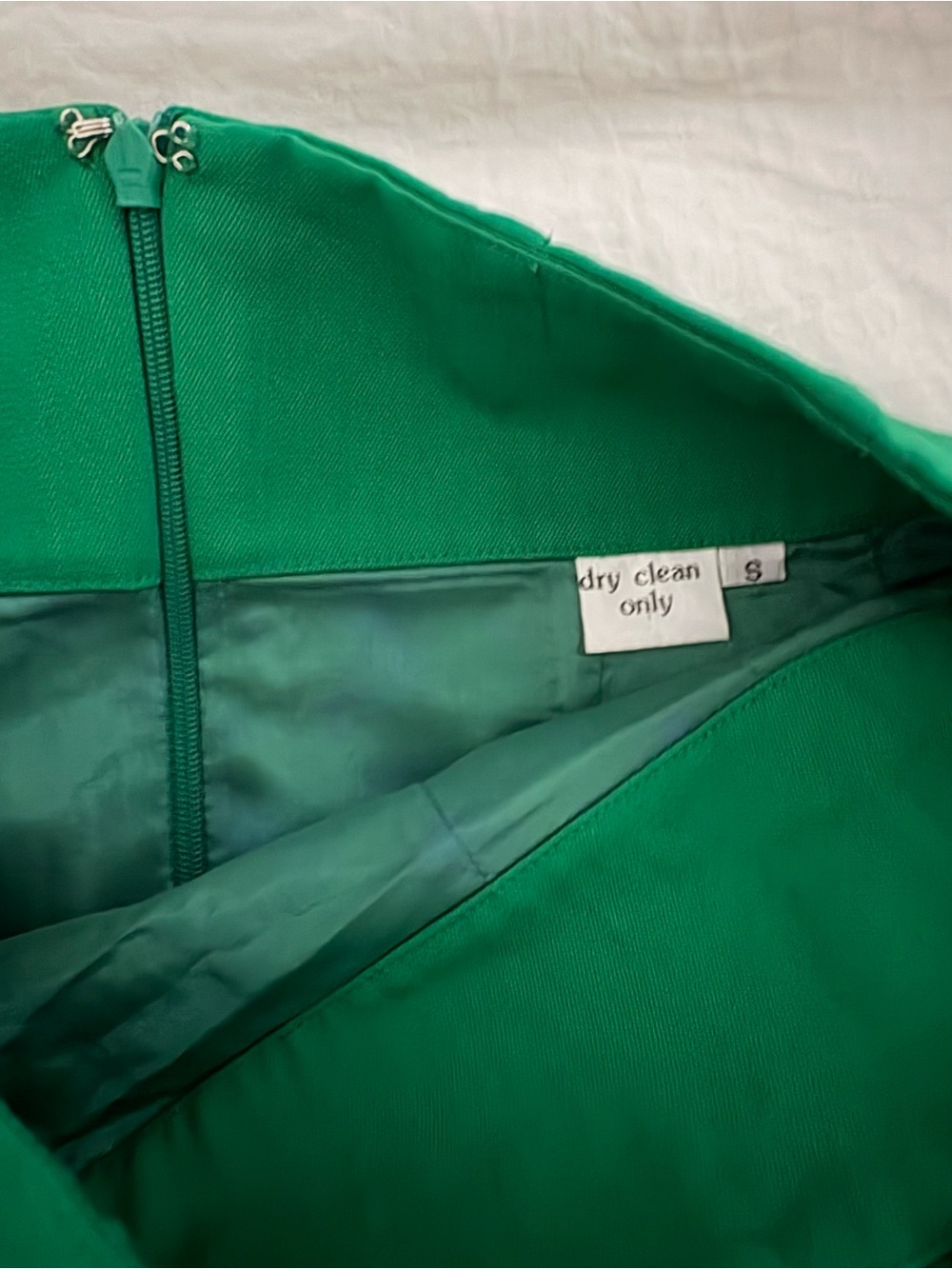 Classic Green Pencil Skirt - Women's Tailored mini skirt - Picture 2 of 5